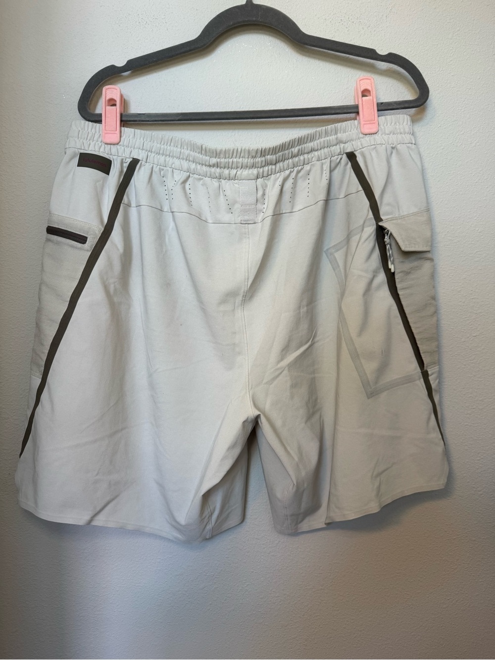 Lululemon Water-Repellent Hiking Shorts in the color Bone - Picture 8 of 9